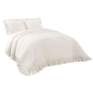Foto 7 | Juego De Edredón Lush Decor Reyna Ruffle De 3 Piezas, Tamaño King, Color Blanco - Venta Internacional.