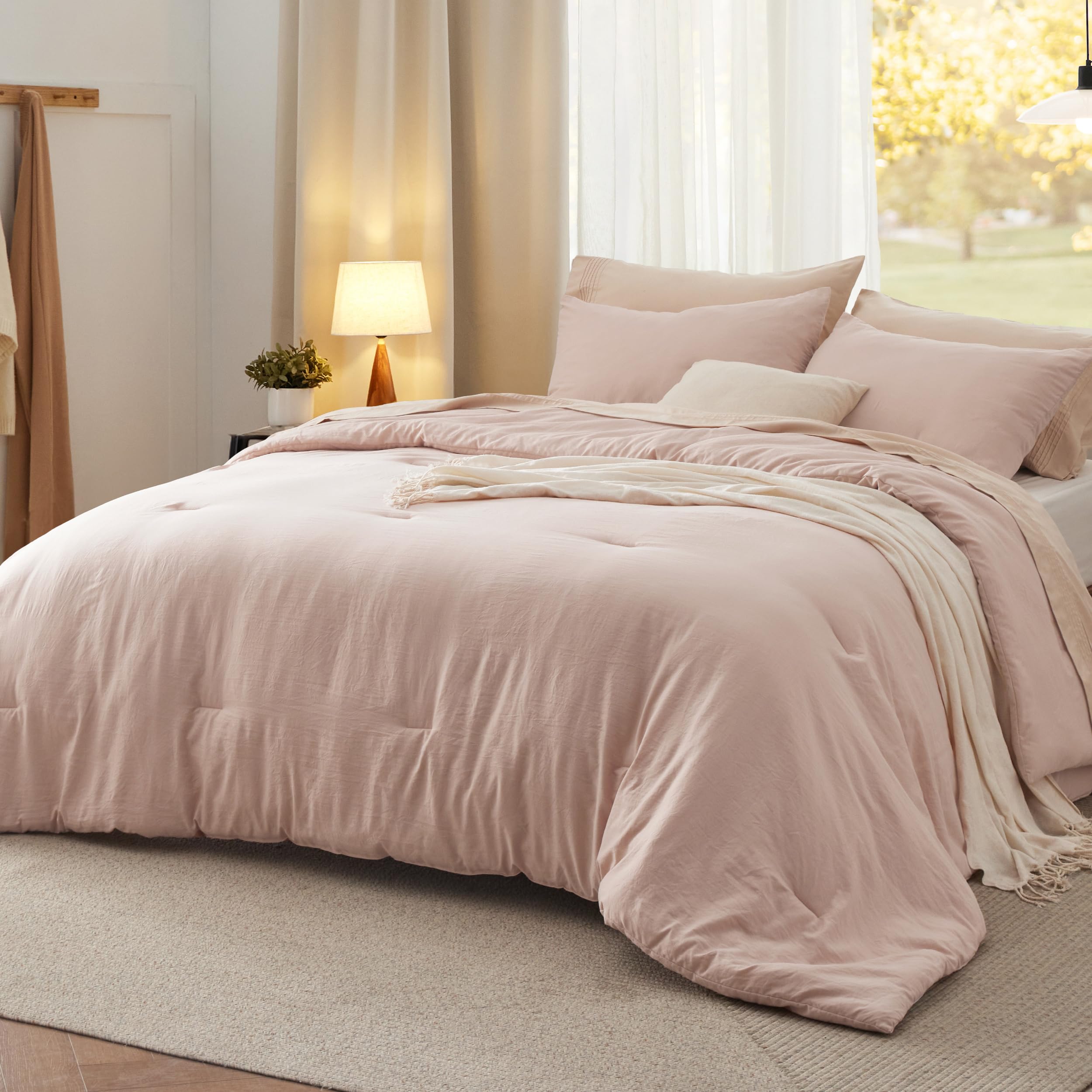 Foto 1 | Juego De Edredón Bedsure Queen Size Dusty Rose, 3 Piezas - Venta Internacional.