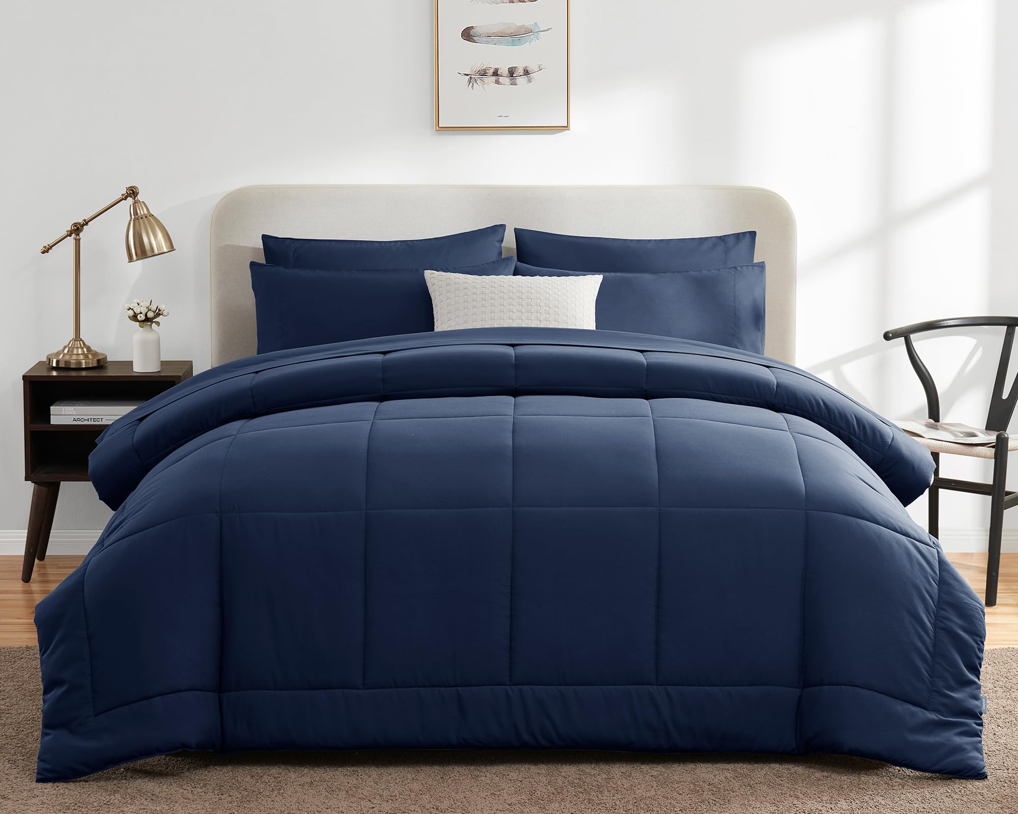 Foto 8 pulgar | Edredón King Size con Fundas de Almohada CozyLux Azul 7 Piezas - Venta Internacional
