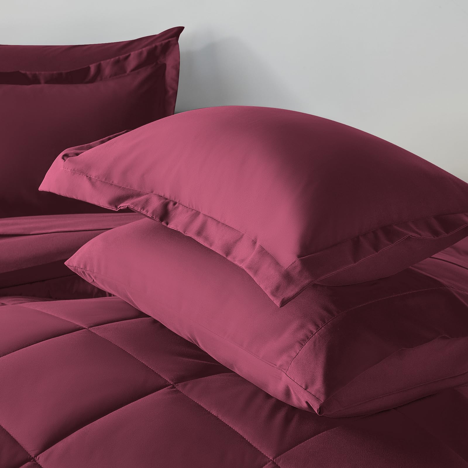 Foto 7 | Edredón King Size Tinto 7 Piezas-Venta Internacional