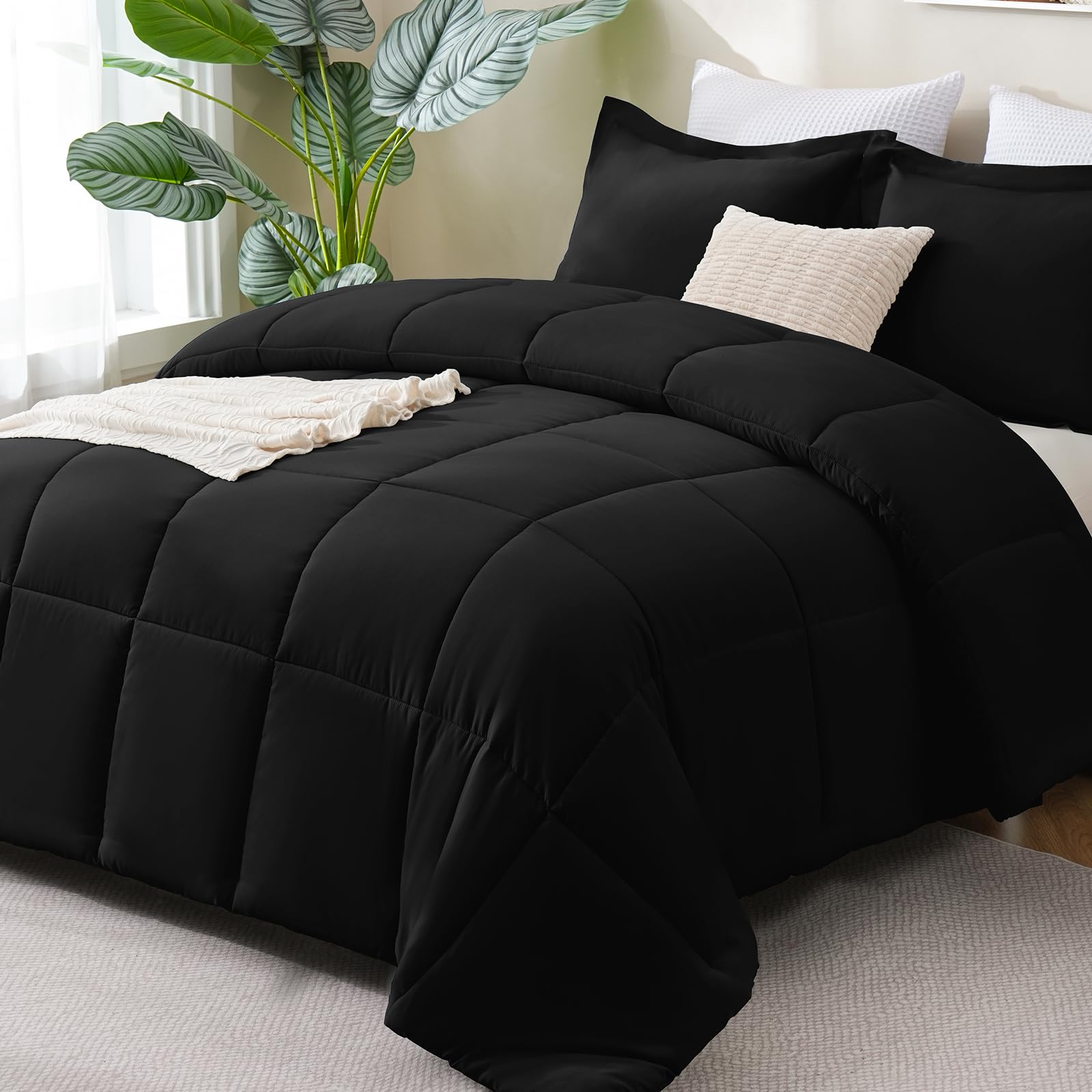 Foto 5 | Juego de Edredón Cozylux Queen Negro- Venta Internacional