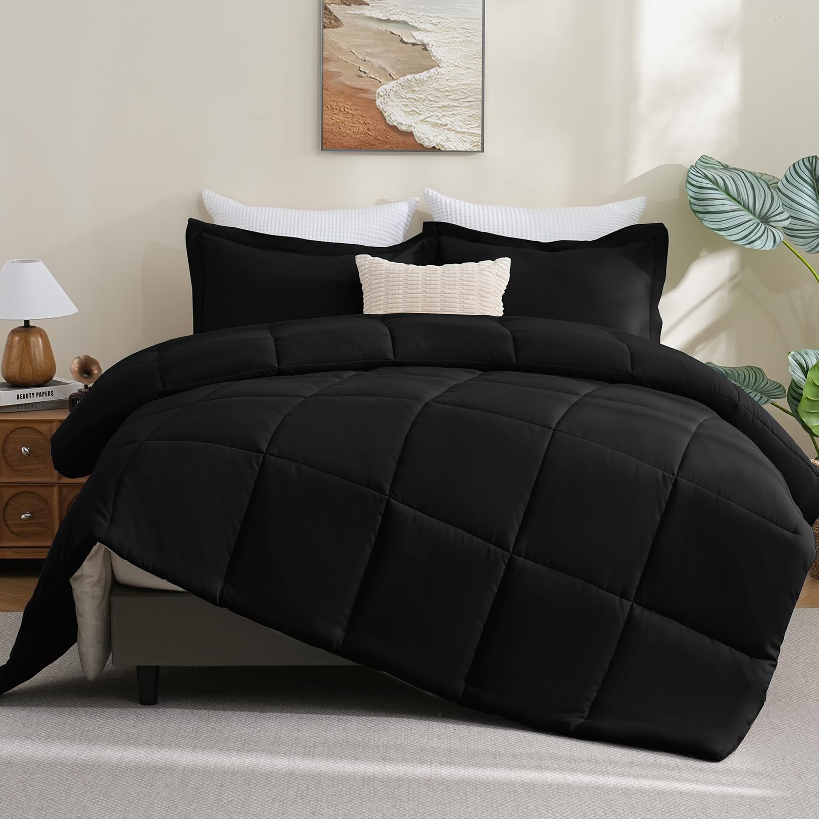 Foto 6 | Juego de Edredón Cozylux Queen Negro- Venta Internacional