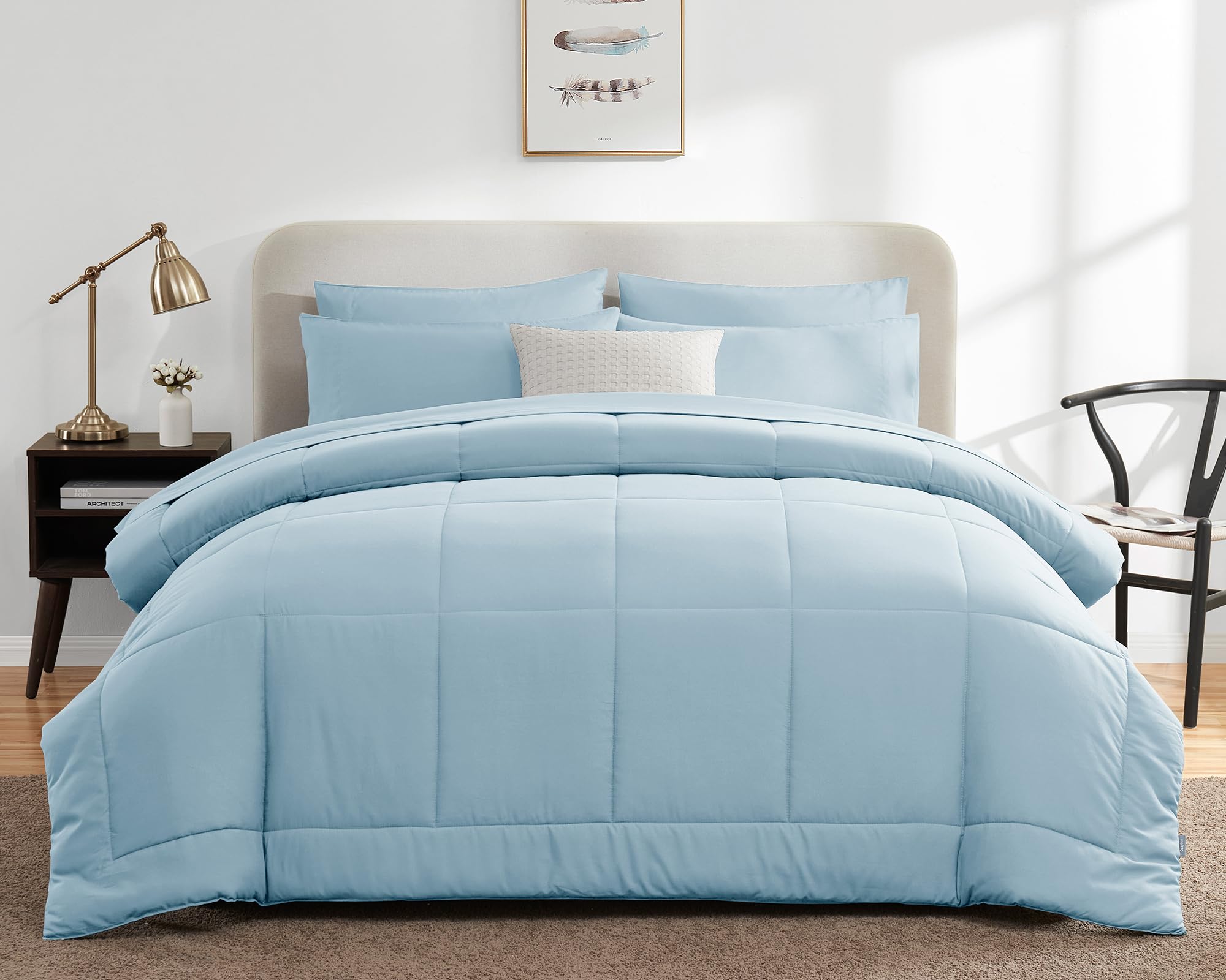 Foto 1 | Juego de Edredón Cozylux King Azul 7 Piezas - Venta Internacional