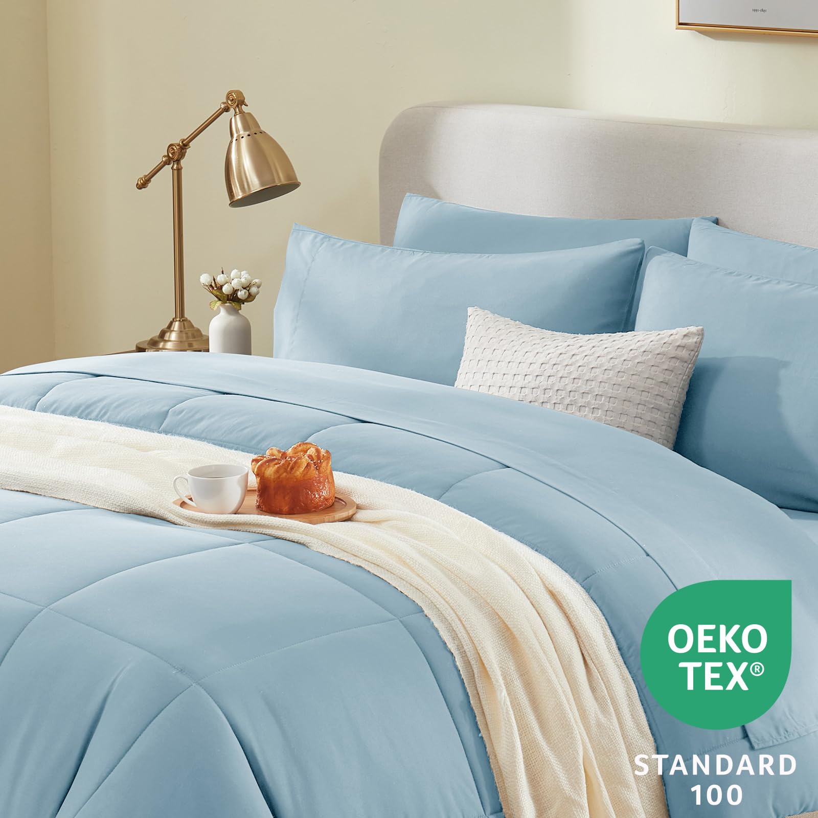 Foto 4 | Juego de Edredón Cozylux King Azul 7 Piezas - Venta Internacional
