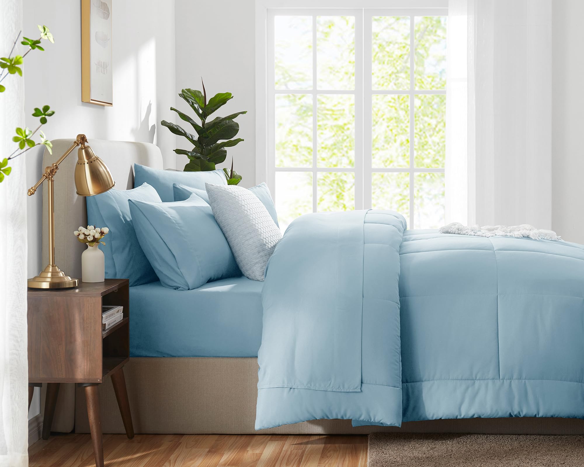 Foto 5 | Juego de Edredón Cozylux King Azul 7 Piezas - Venta Internacional