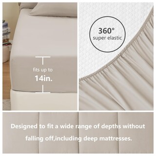 Foto 6 | Juego de Edredón Cozylux Beige Queen de 7 Piezas - Venta Internacional