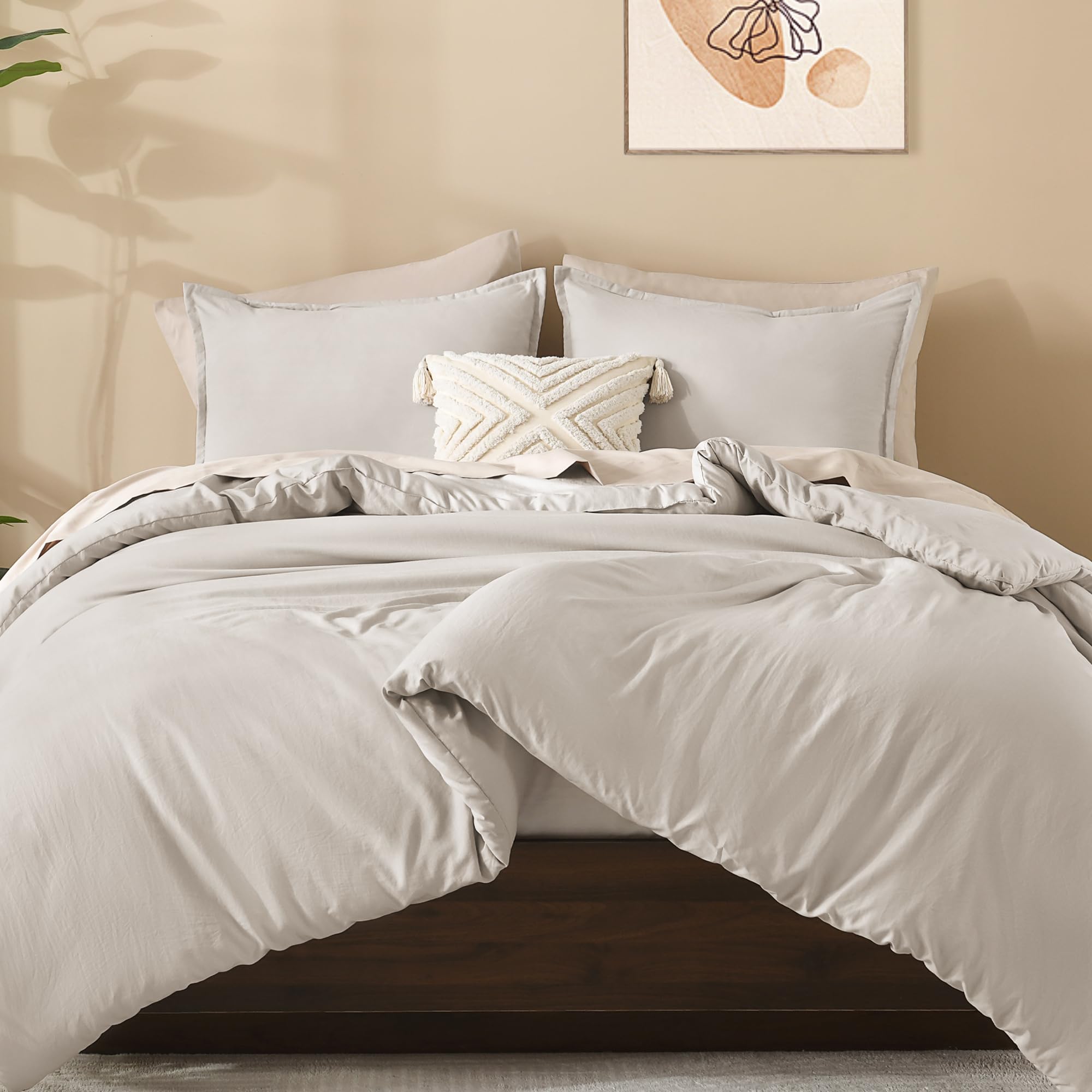 Foto 3 | Juego De Edredón Litanika Linen Super King Plus De 3 Piezas - Venta Internacional.
