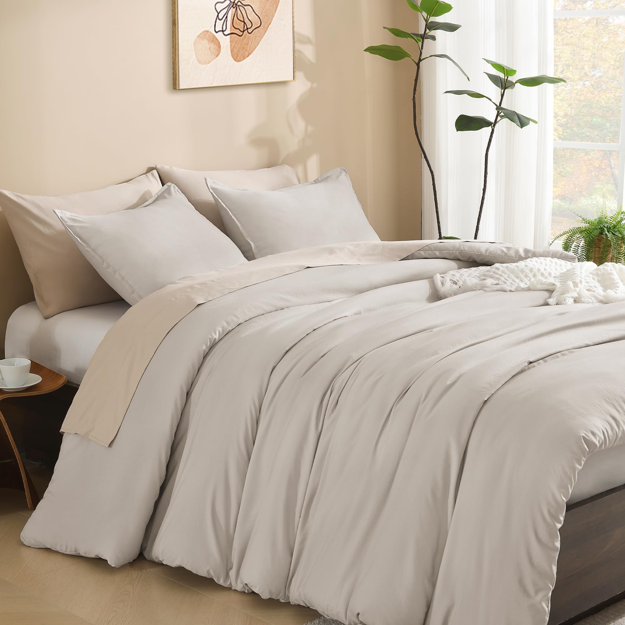 Foto 4 | Juego De Edredón Litanika Linen Super King Plus De 3 Piezas - Venta Internacional.