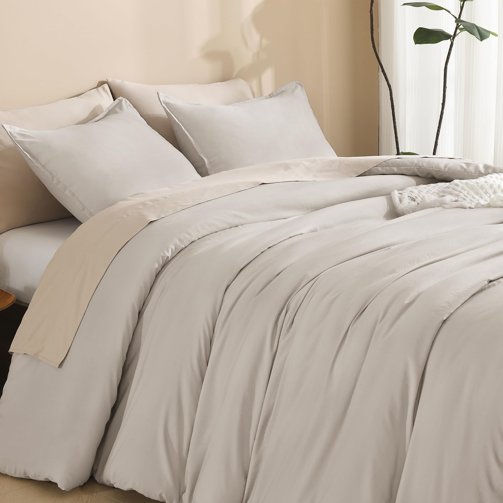Foto 5 | Juego De Edredón Litanika Linen Super King Plus De 3 Piezas - Venta Internacional.