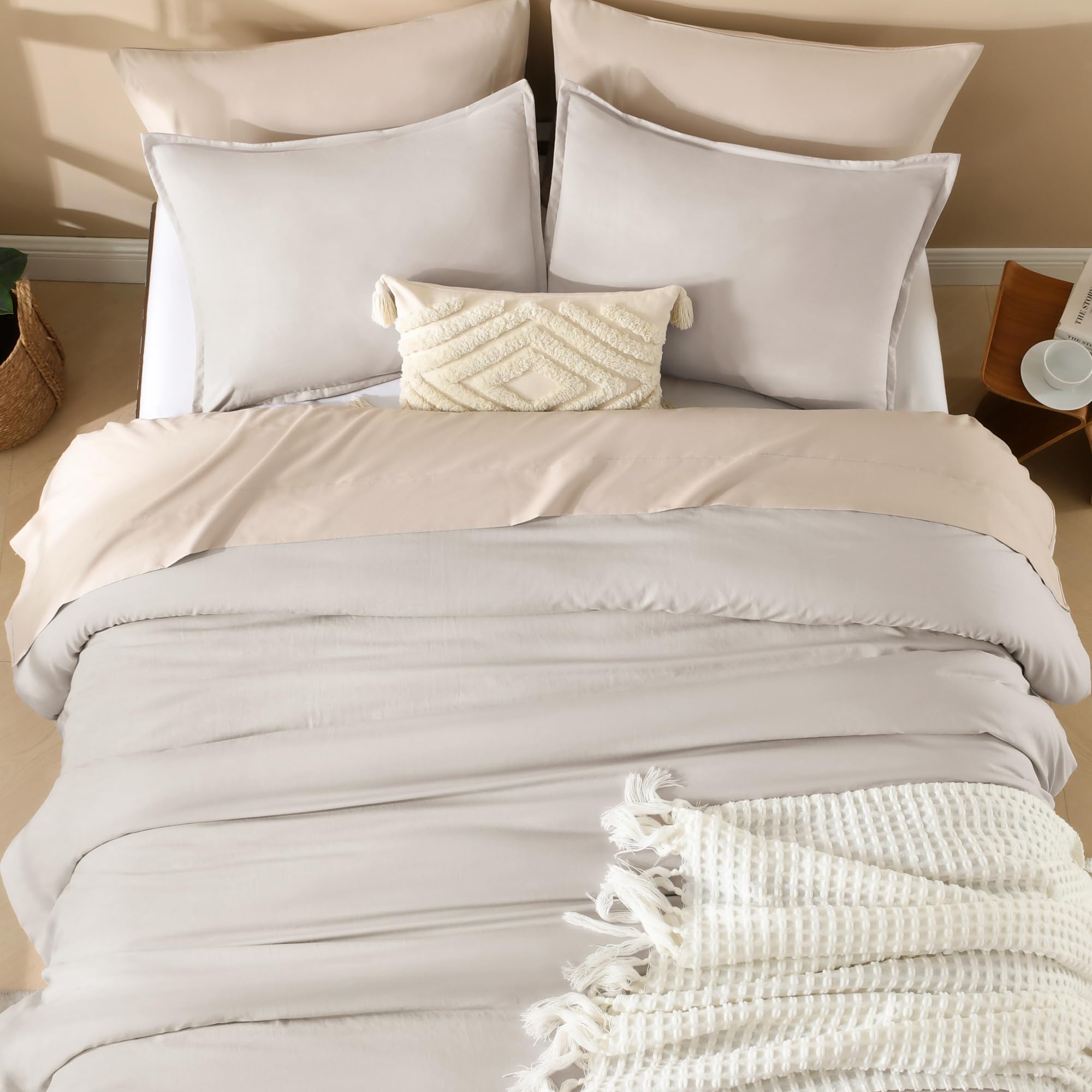 Foto 6 | Juego De Edredón Litanika Linen Super King Plus De 3 Piezas - Venta Internacional.
