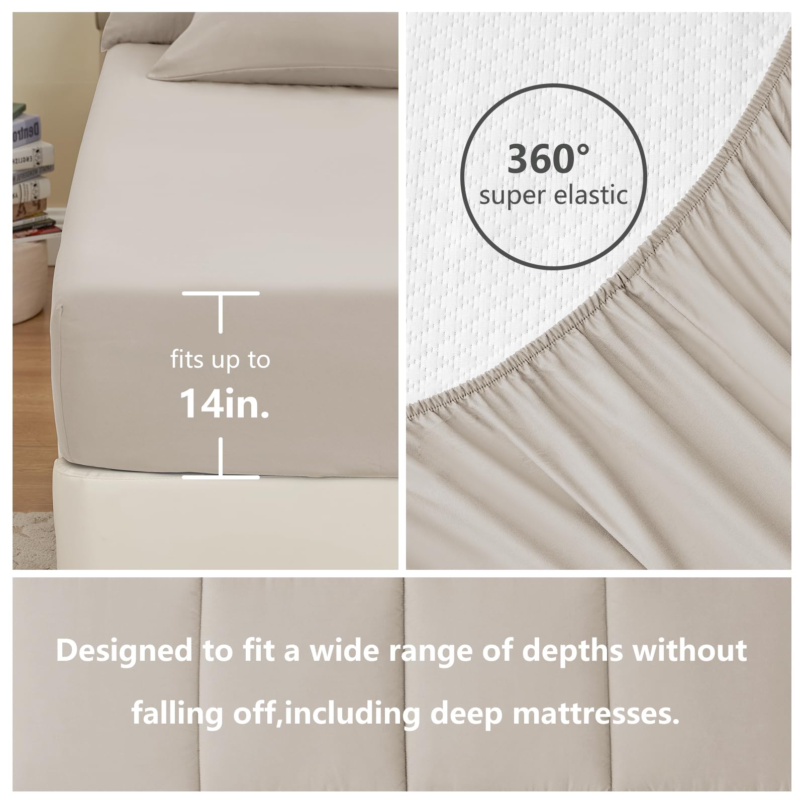 Foto 6 pulgar | Juego De Edredón Cozylux Para Cama Completa De 7 Piezas, Color Beige, En Una Bolsa - Venta Internacional.