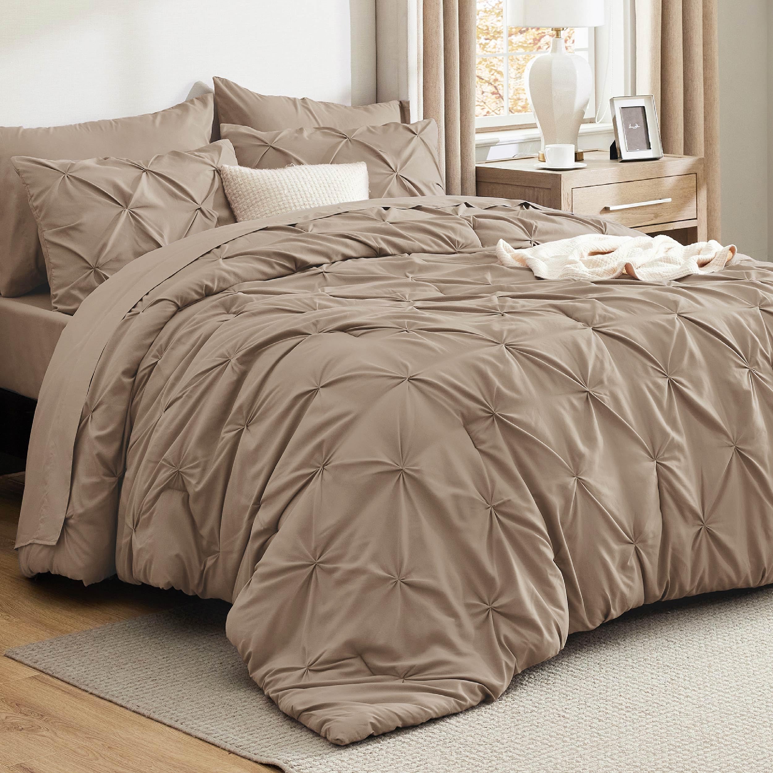 Foto 1 | Juego De Edredón Bedsure Queen Size, 7 Piezas, Color Caqui Con Sábanas - Venta Internacional.