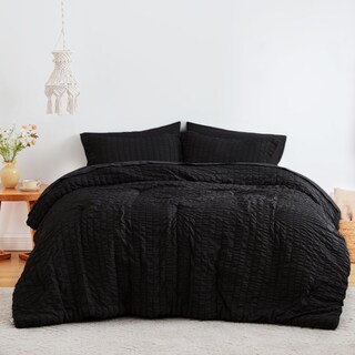 Foto 1 | Edredón King Size Love's Cabin Seersucker Black 7 Piezas - Venta Internacional