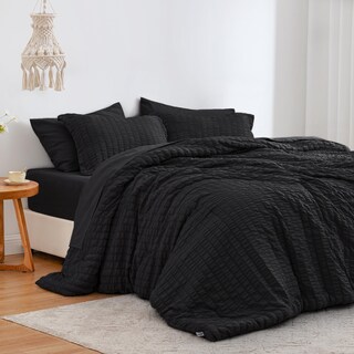 Foto 2 | Edredón King Size Love's Cabin Seersucker Black 7 Piezas - Venta Internacional