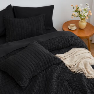 Foto 4 | Edredón King Size Love's Cabin Seersucker Black 7 Piezas - Venta Internacional