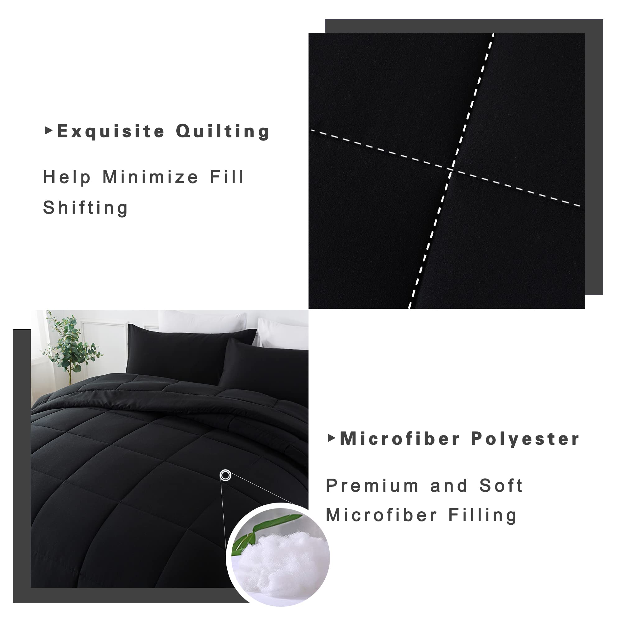 Foto 5 pulgar | Edredón Matrimonial con Fundas para Almohada Downcool 3 Piezas-Venta Internacional