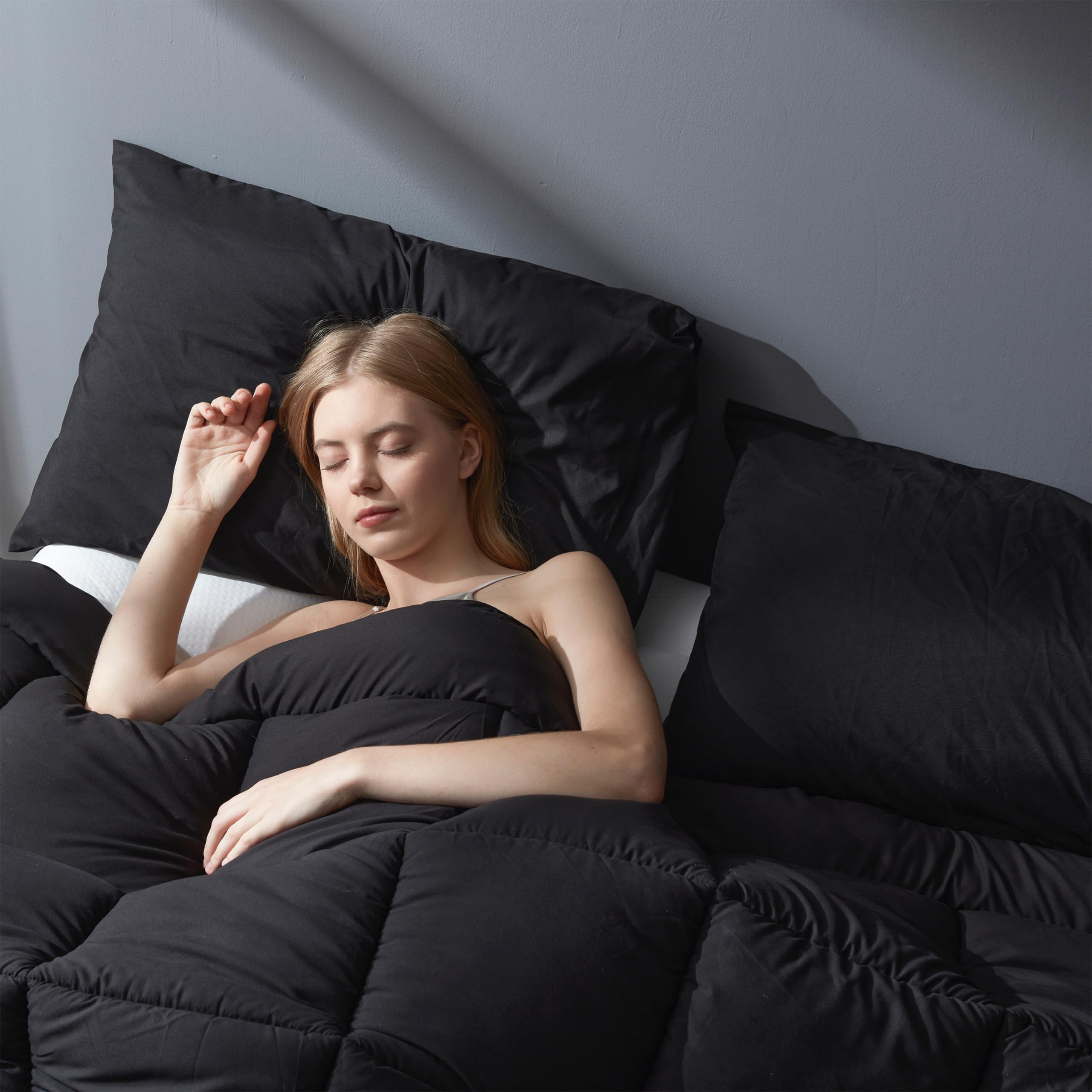 Foto 8 pulgar | Edredón Matrimonial con Fundas para Almohada Downcool 3 Piezas-Venta Internacional