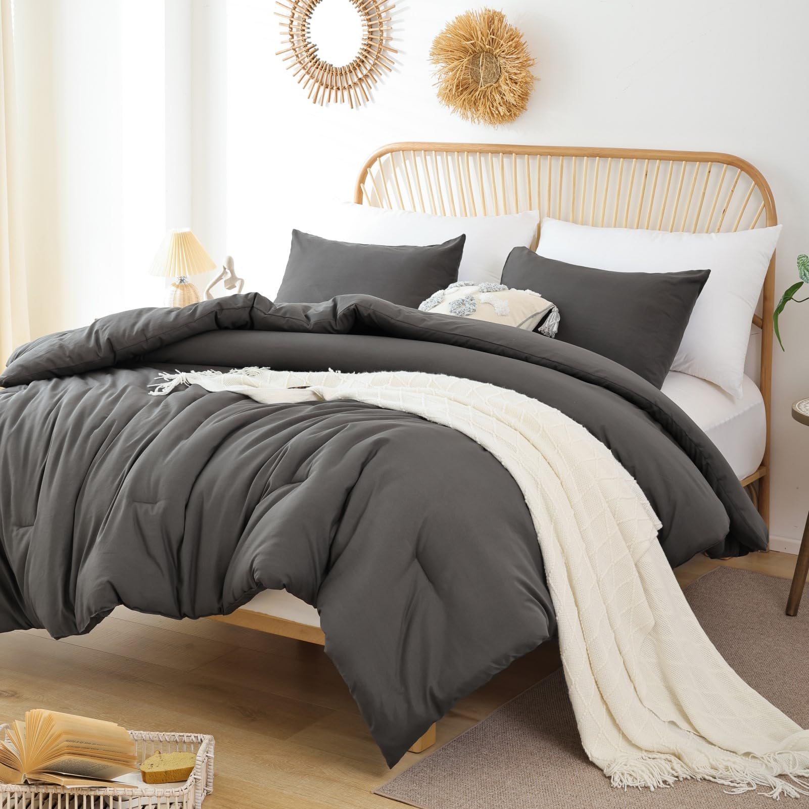 Foto 4 | Edredón King Size con Fundas para Almohada Rosgonia 3 Piezas-Venta Internacional
