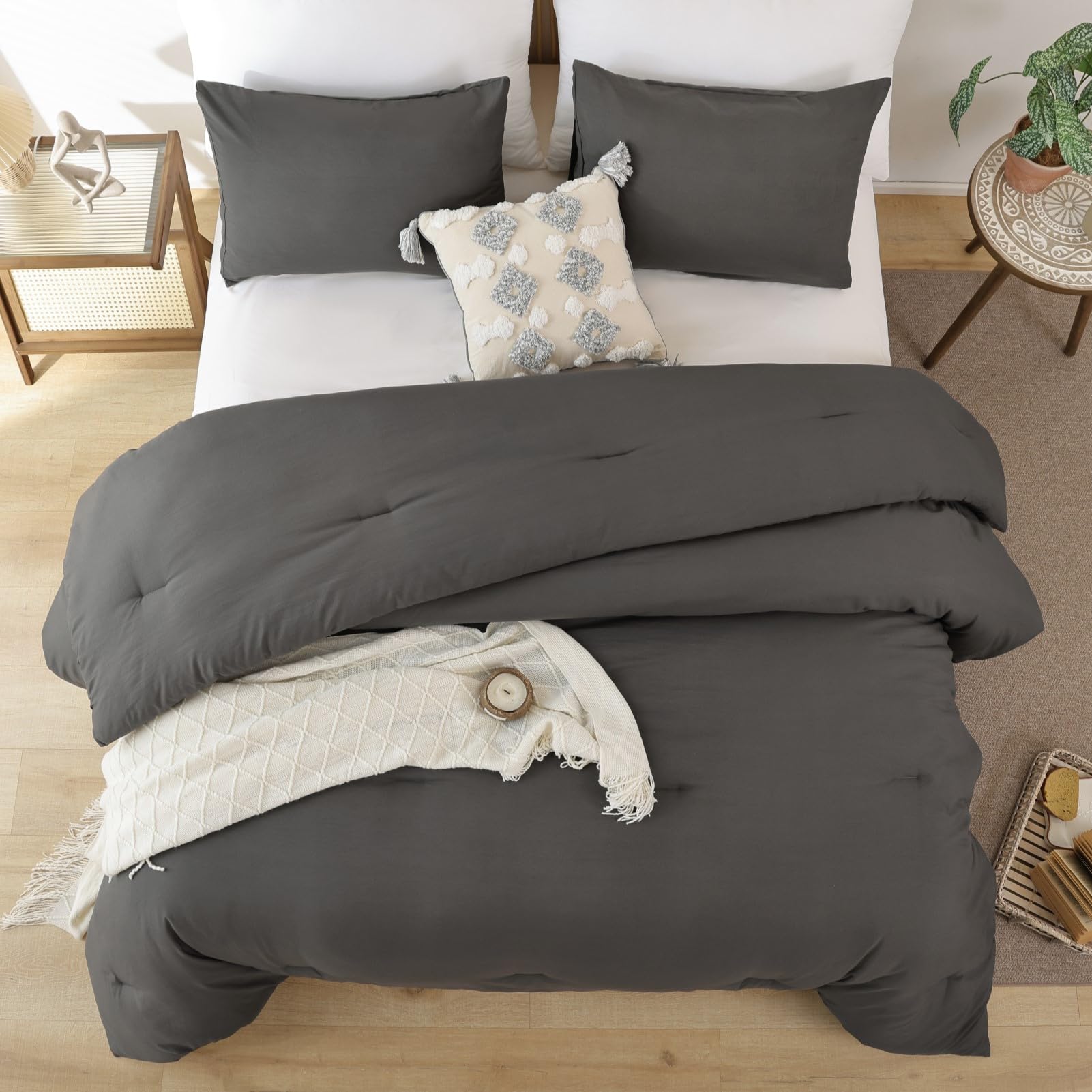 Foto 6 pulgar | Edredón King Size con Fundas para Almohada Rosgonia 3 Piezas-Venta Internacional
