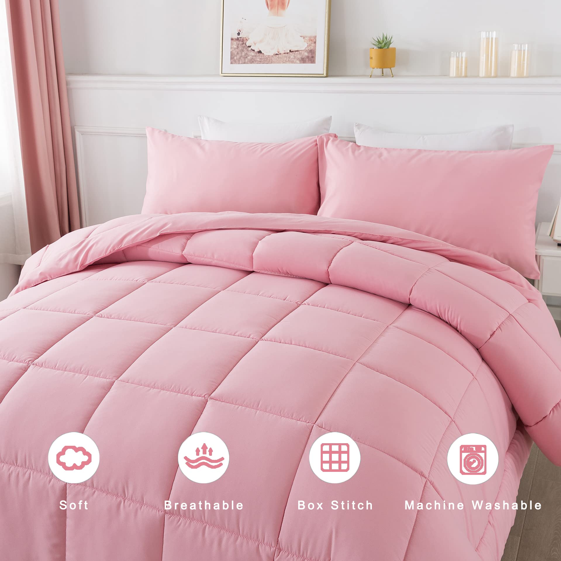 Foto 4 pulgar | Edredón Matrimonial con Fundas para Almohada Downcool 3 Piezas-Venta Internacional