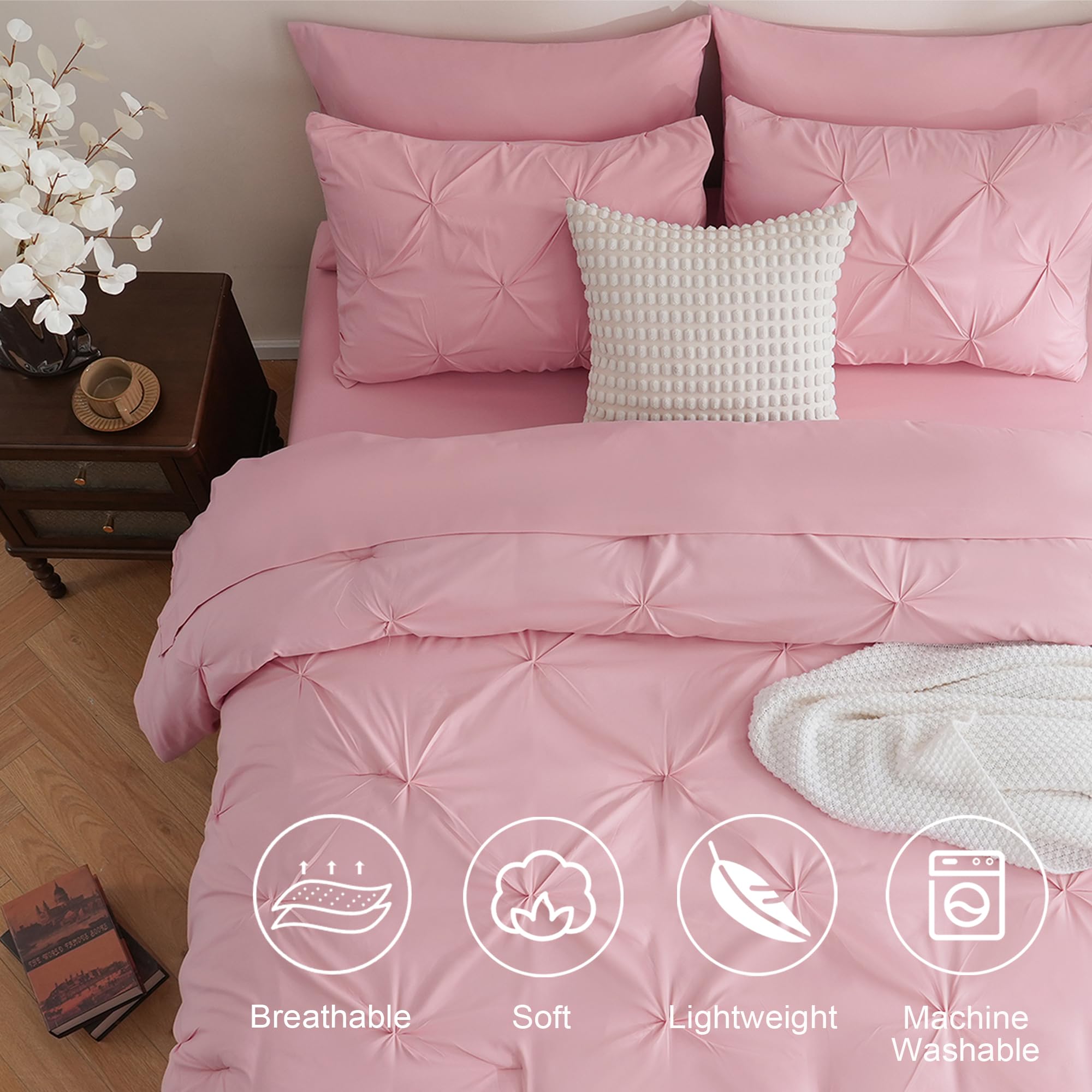 Foto 3 | Edredón Queen Downcool Pink 7 Piezas - Venta Internacional