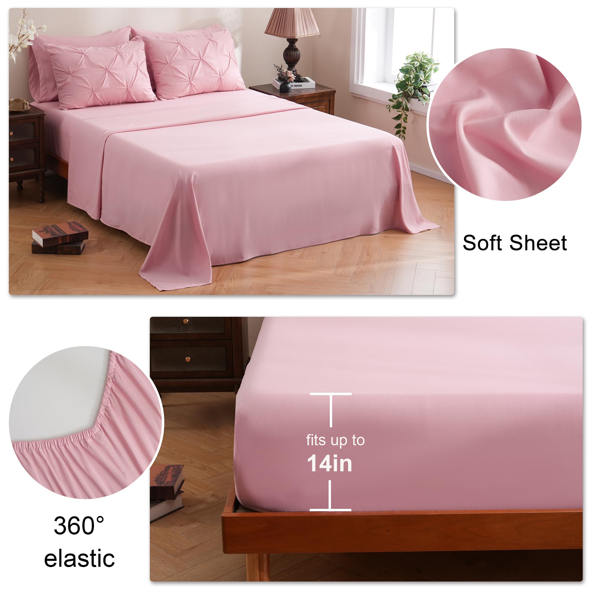 Foto 4 | Edredón Queen Downcool Pink 7 Piezas - Venta Internacional