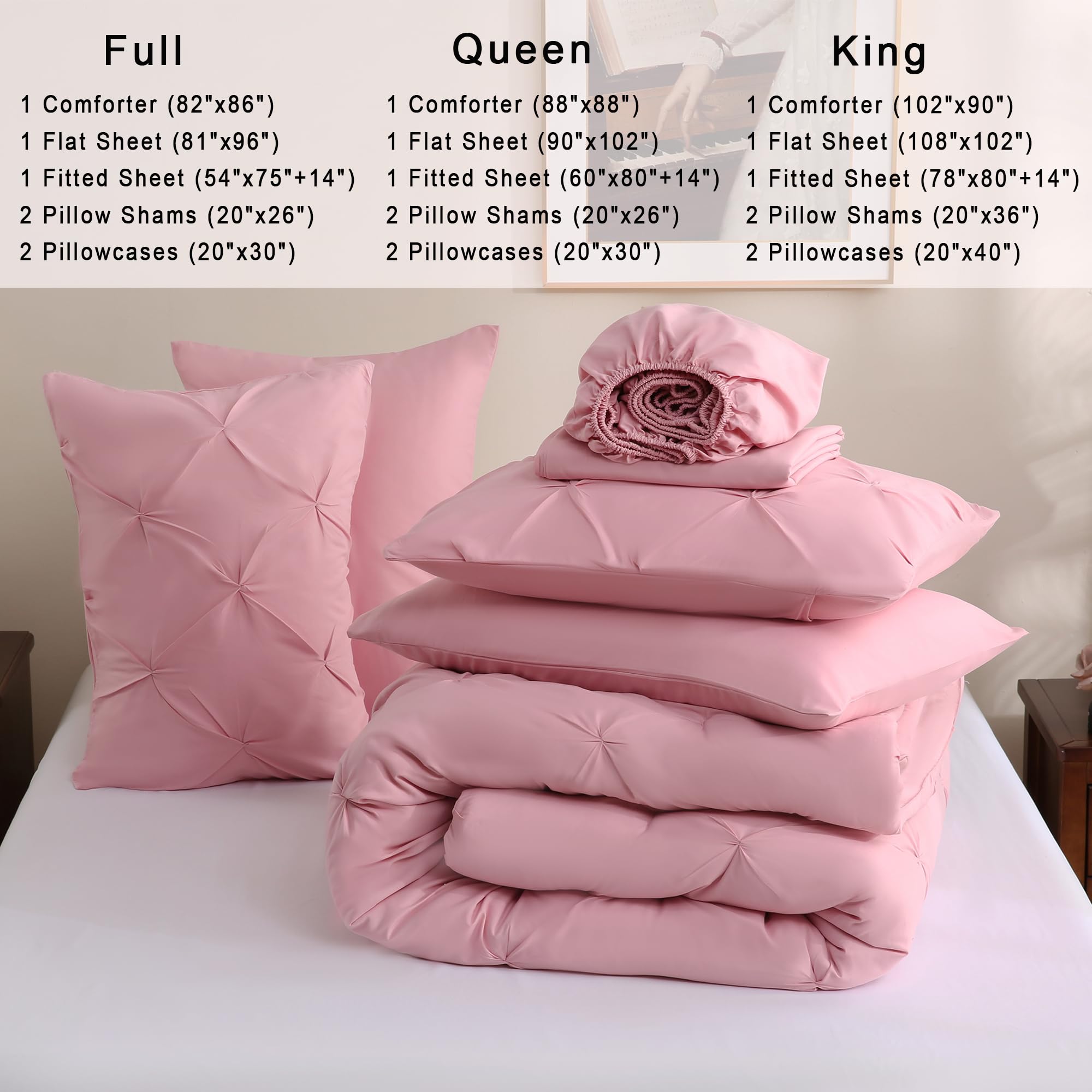 Foto 6 | Edredón Queen Downcool Pink 7 Piezas - Venta Internacional