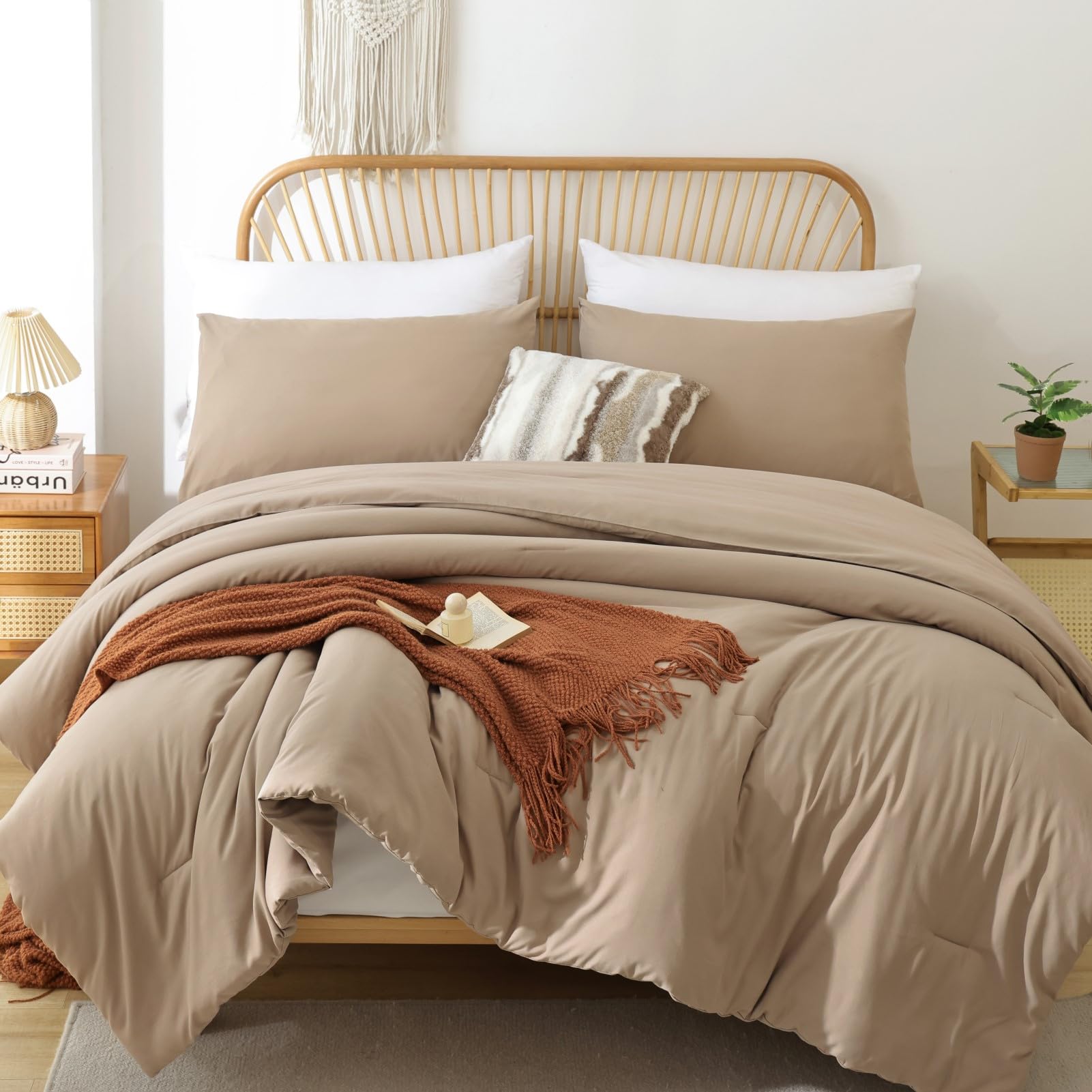 Foto 1 | Juego de Edredón Rosgonia Oversized King Taupe- Venta Internacional