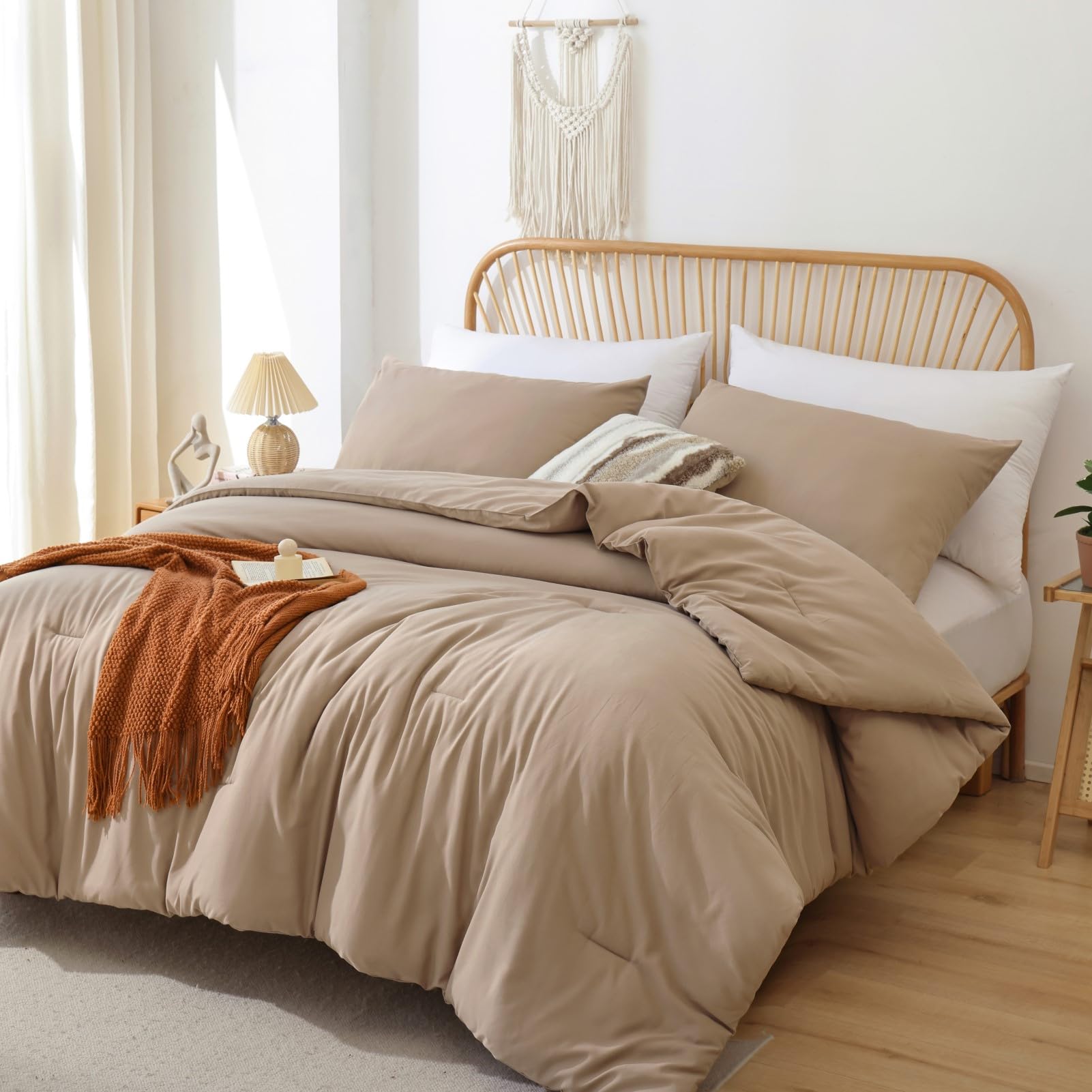 Foto 3 | Juego de Edredón Rosgonia Oversized King Taupe- Venta Internacional