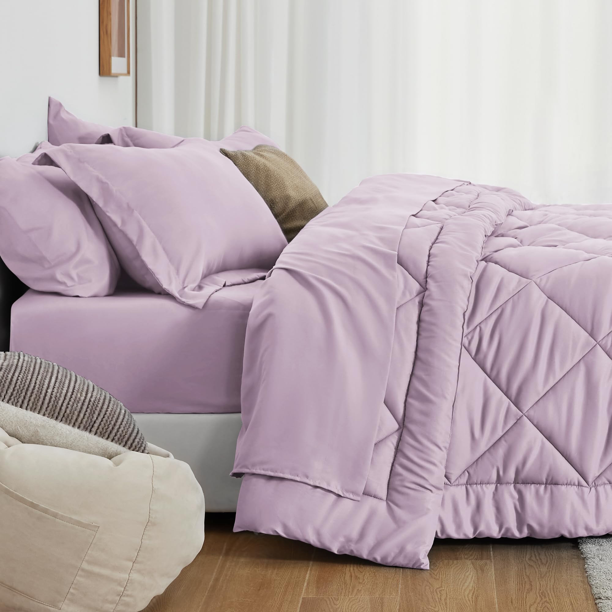 Foto 4 pulgar | Edredón Matrimonial Love's Cabin Full Lavender 7 Piezas - Venta Internacional