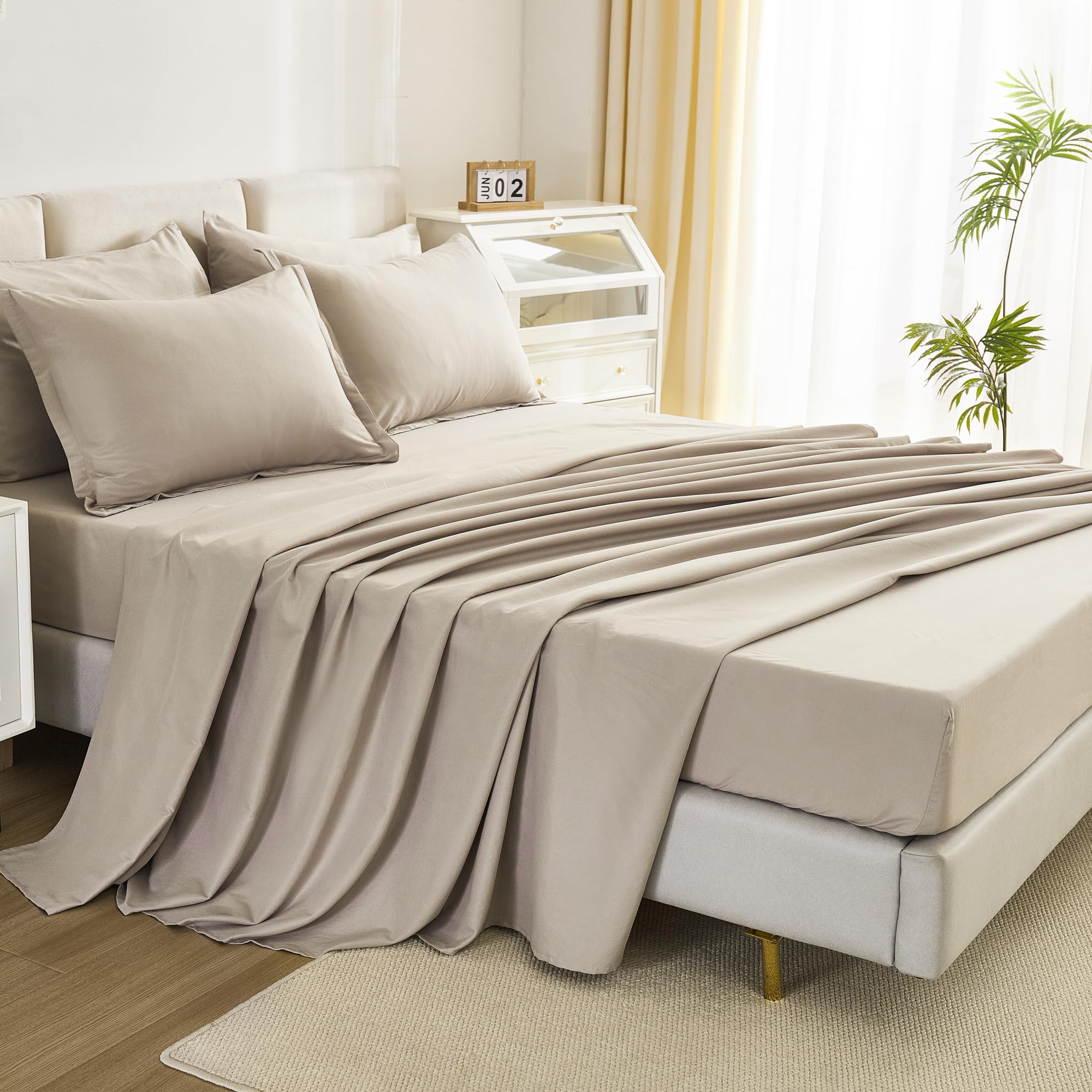 Foto 3 | Juego de Edredón Litanika Queen Size Beige 7 Piezas - Venta Internacional