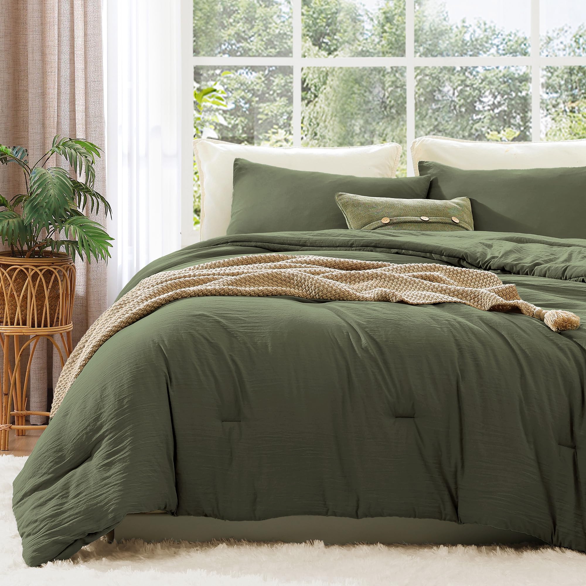 Foto 2 pulgar | Edredón King Size con Fundas de Almohada Wrensonge Verde 3 Piezas - Venta Internacional