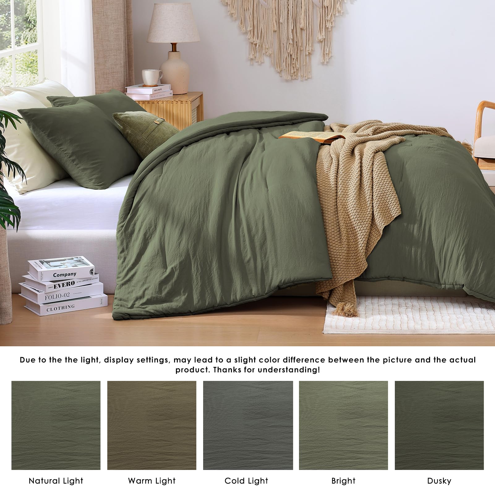 Foto 5 pulgar | Edredón King Size con Fundas de Almohada Wrensonge Verde 3 Piezas - Venta Internacional