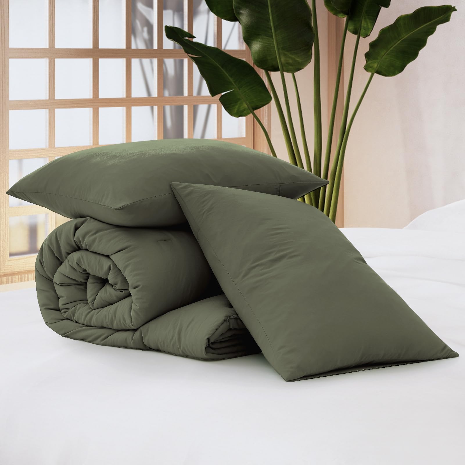 Foto 7 pulgar | Edredón King Size con Fundas de Almohada Wrensonge Verde 3 Piezas - Venta Internacional