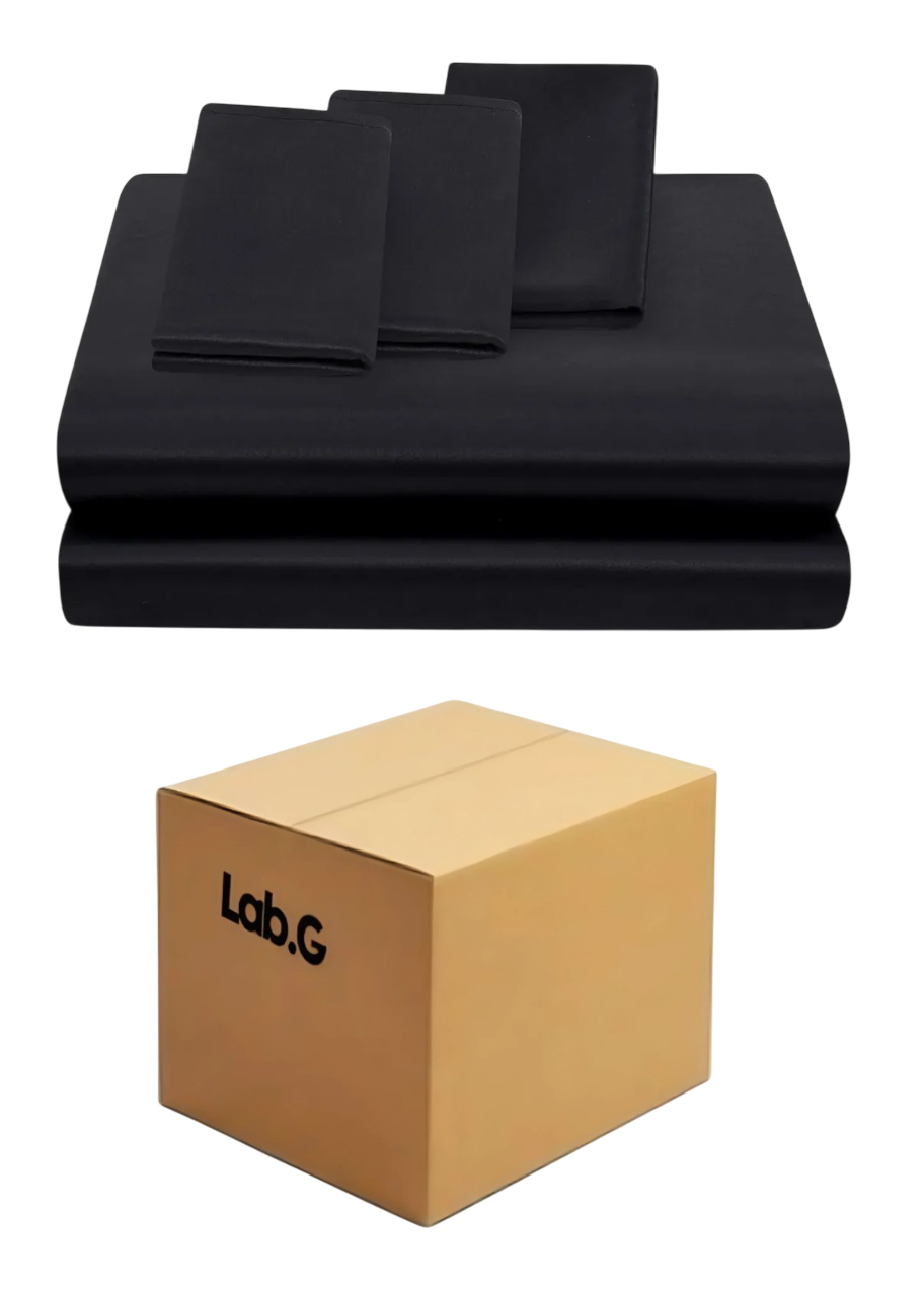 Sabana Lujosa De Satin King Size Negro