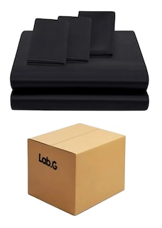 Foto 1 | Sabana Lujosa De Satin King Size Negro
