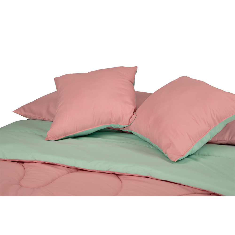 Foto 6 pulgar | Couzy Set De Edredon Doble Vista. Incluye: Funda (1) Y Cojin Doble Vista (1) Microfibra-150 Gramos Rosa-menta Individual
