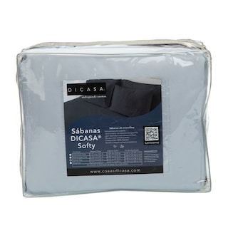 Foto 6 | Softy Matrimonial Sabanas Softy Microfibra 95 Gramos Platino (azul Claro)