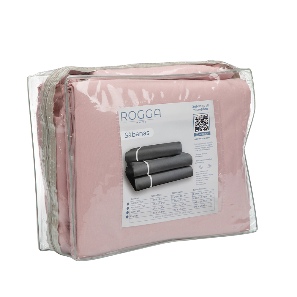 Foto 7 | Royal Touch Matrimonial Sabanas Royal Microfibra 95 Gramos Rosa