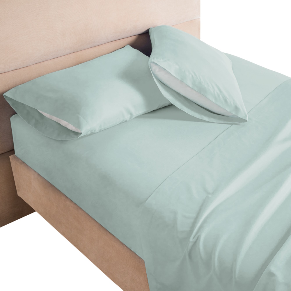 Juego Sabana Esencial Menta King Size Poliéster Concord