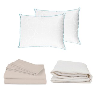 Foto 1 | Ultra Basic Osos Queen Size Protector Ultra + Sabanas Basic + Almohada Osos 2 Microfibra Crema | Blanco