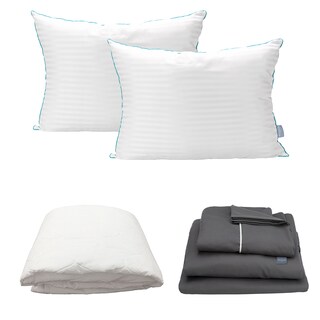 Foto 1 | Ultra Royal Touch Twin Individual Protector Ultra + Sabanas Royal Touch + Almohada Royal Twin Microfibra Gris Oxford