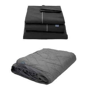 Foto 1 | Lux Royal Touch Matrimonial Protector Lux + Sabanas Royal Touch 50% Algodón-50% Poliester Gris|negro