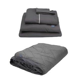 Foto 1 | Lux Royal Touch Queen Size Protector Lux + Sabanas Royal Touch 50% Algodón-50% Poliester Gris