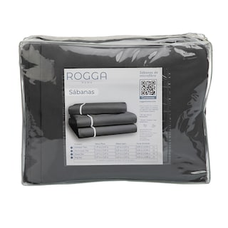 Foto 8 | Lux Royal Touch Queen Size Protector Lux + Sabanas Royal Touch 50% Algodón-50% Poliester Gris