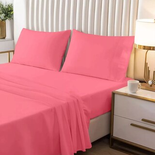 Foto 3 | Juego De Sabanas Tacto Algodón Suaves Y Duraderas King Size Coral Kyuden Home