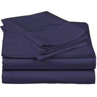 Foto 1 | Juego De Sabanas Tacto Algodón Suaves Y Duraderas King Size Azul Navy Kyuden Home