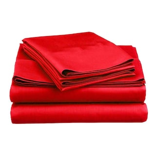 Foto 1 | Juego De Sabanas Tacto Algodón Suaves Y Duraderas King Size Rojo Kyuden Home