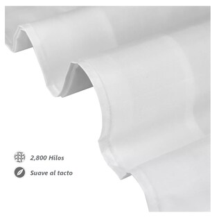 Foto 2 | Juego De Sabanas Matrimonial Egipcian Premium Belug 2,800 Hilos 4 Pzs Blanco