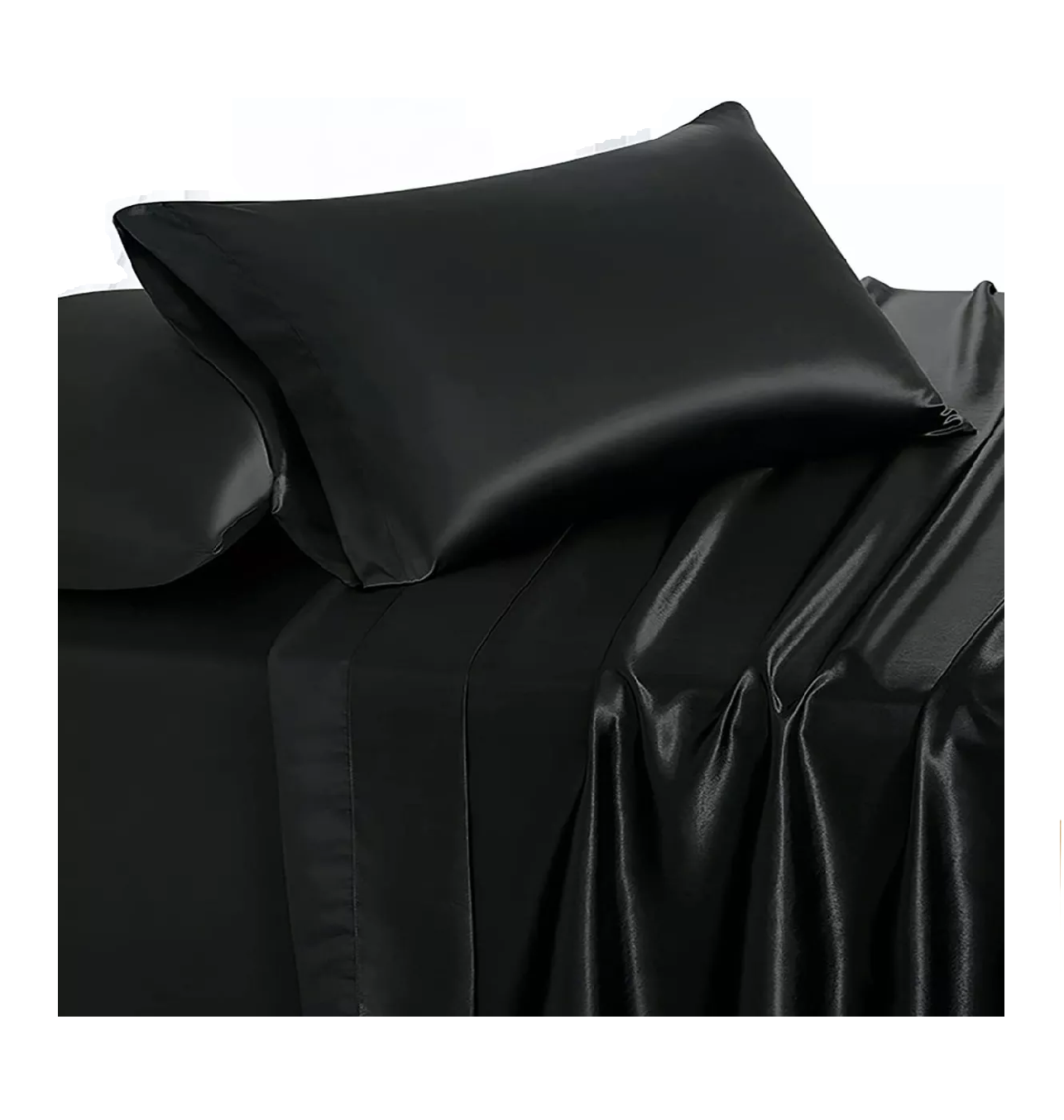 Foto 3 pulgar | Sabana Lujosa De Satin King Size Belug Negro